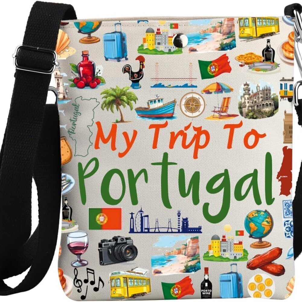 Portugal Travel Crossbody Bag Waterproof PU Leather Small Purse for Women